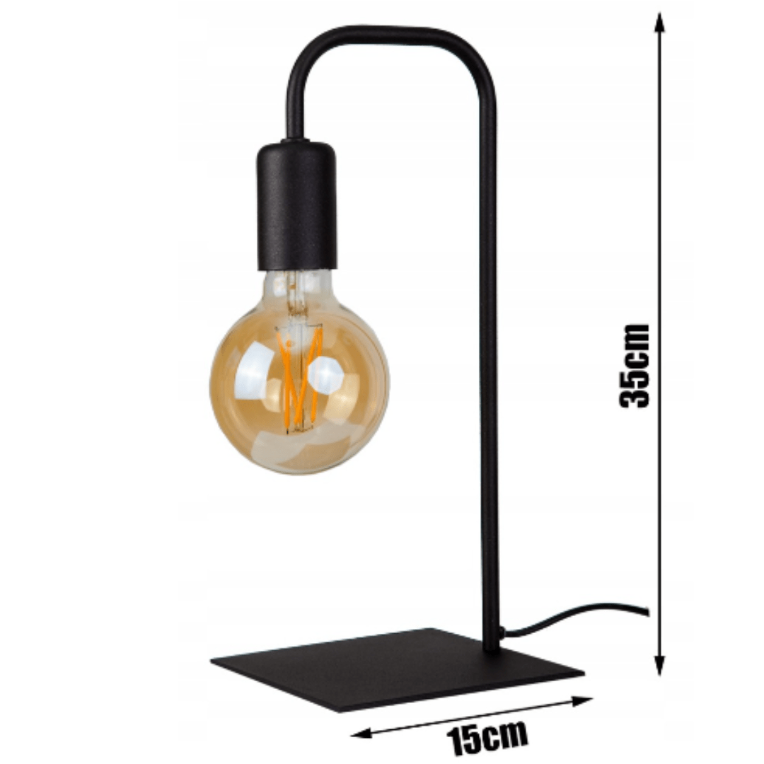 neef Wolk elkaar Tafellamp - Nachtlampje Industrieel Slaapkamer Zwart Minimalistic -  SDFLiving